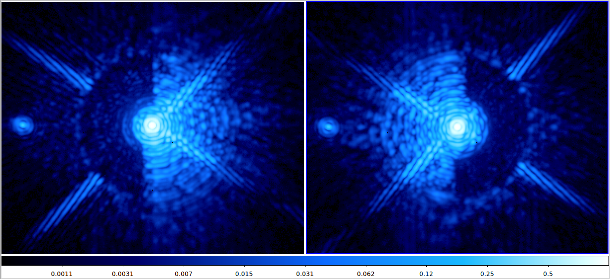 Speckle nulling images